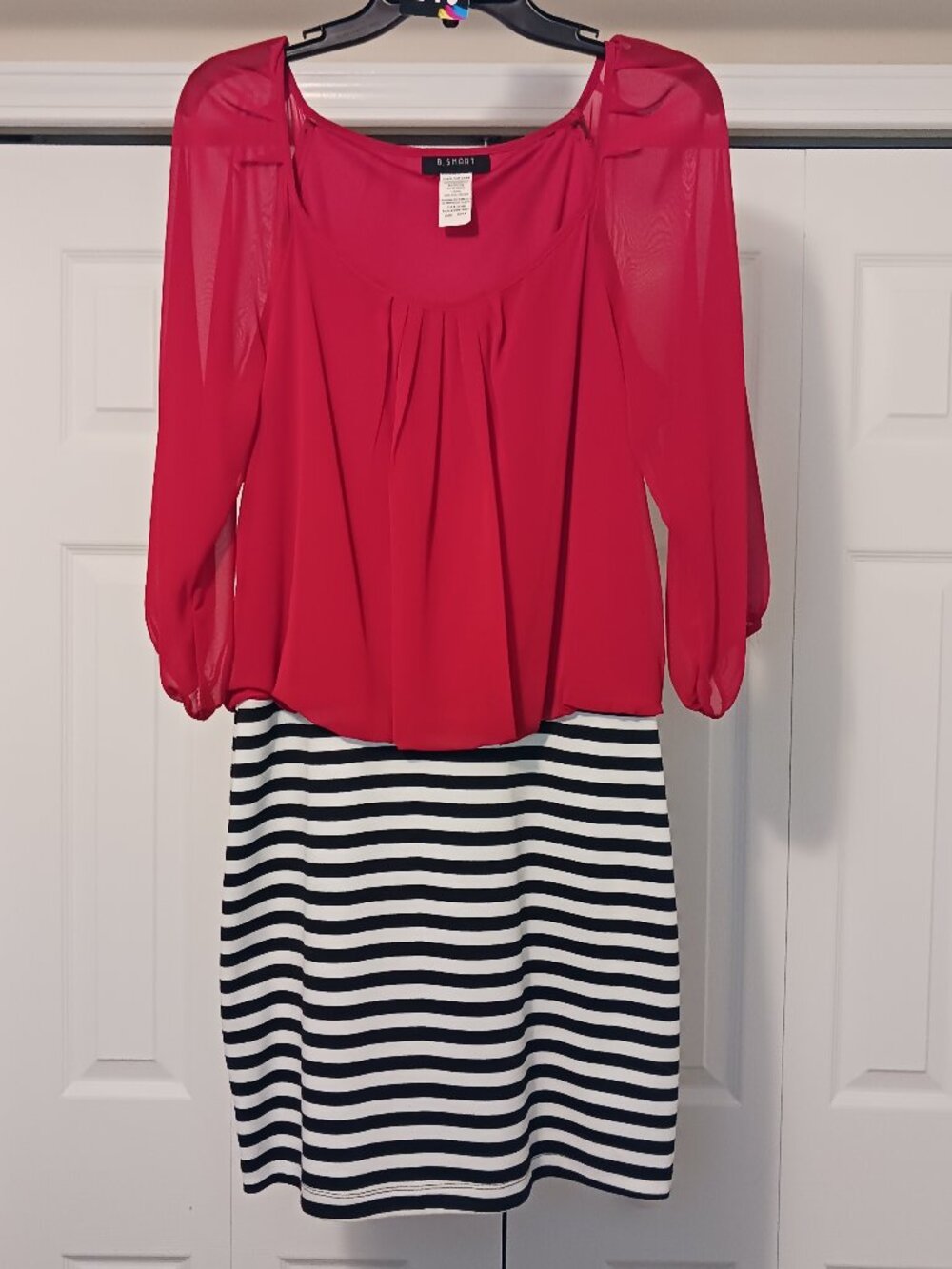 #245 B. Smart Red/Black Dress Size 13/14
